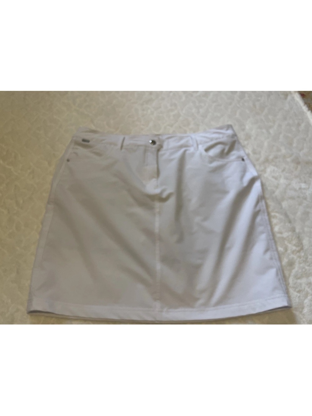 Women's White Skort with Front Seam